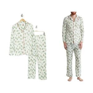 Let's Get Cozy Holiday Pajama Set Pine Tree Cluster Size Small NWT